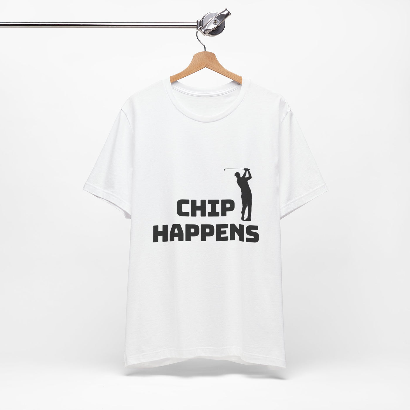 Funny Golf T-Shirt - "Chip Happens" Unisex Jersey Tee